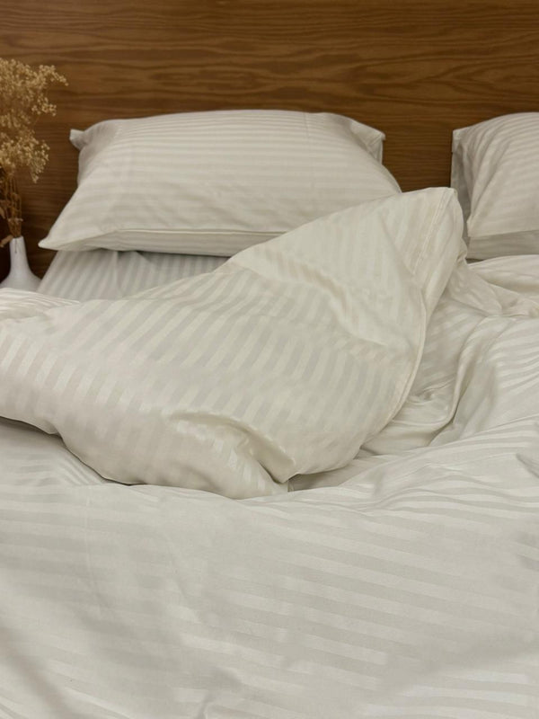 Creamy Stripe Duvet Cover