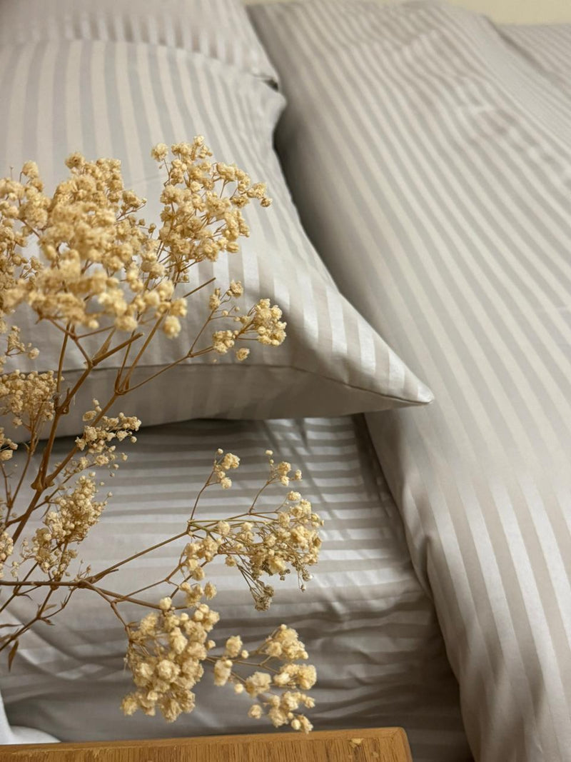 Beige Stripe Bedsheet