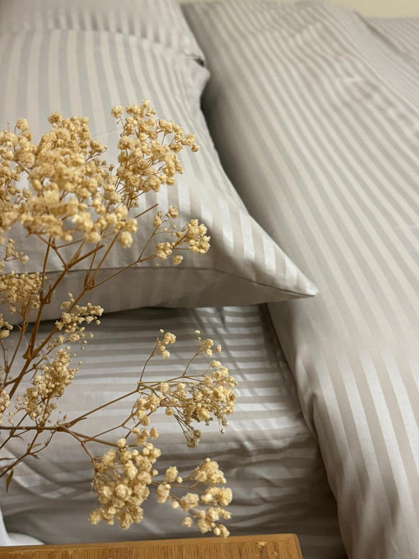 Beige Stripe Duvet Cover